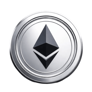 Élément graphique en flottement représentant le jeton Ethereum (ETH)